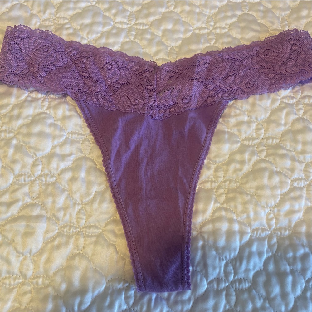 Frederick's of Hollywood Purple Lace Thong